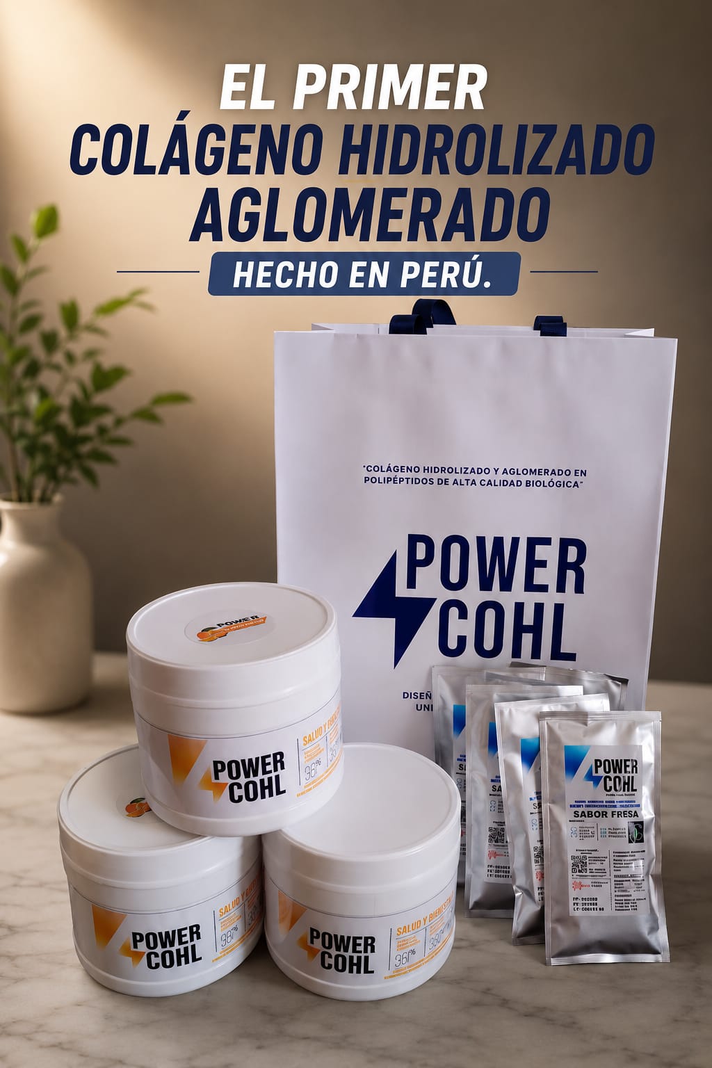 Portada de colágeno hidrolizado Powercohl